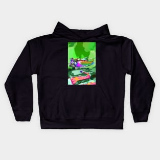 Abstract lava car Kids Hoodie